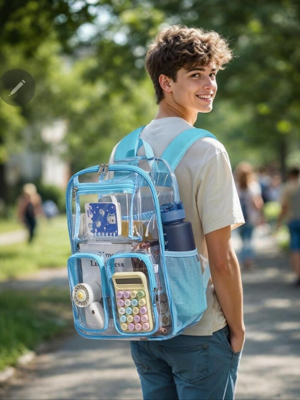 NWOT Clear Backpack Heavy Duty Clear for School And Concerts